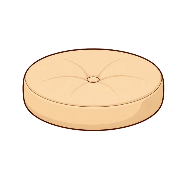 きなりの丸座布団