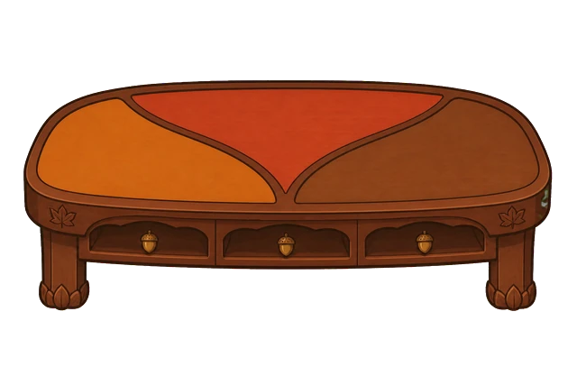 もみじ色の座卓