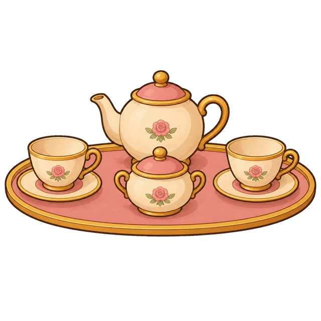 バラの紅茶道具