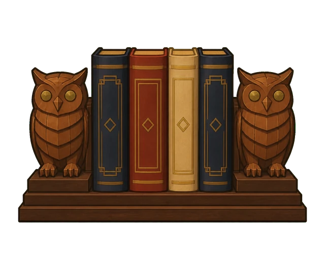 フクロウの本立て