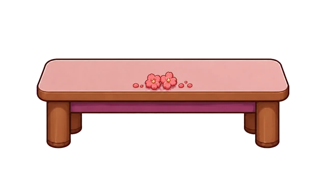 花もようの座卓
