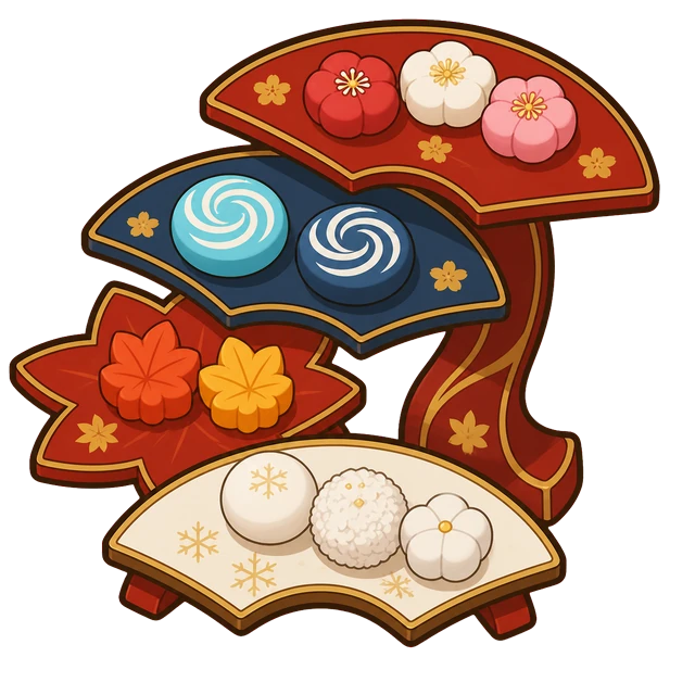 季節の菓子舞台